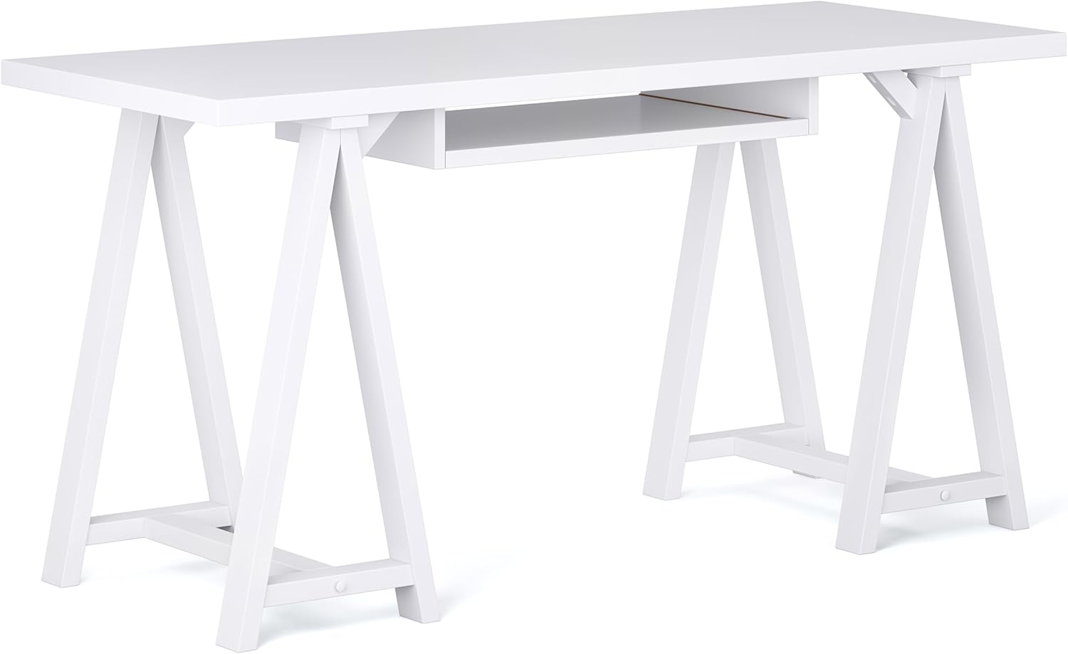 Home Office Keyboard - 60 Inch Solid Wood Writing Desk