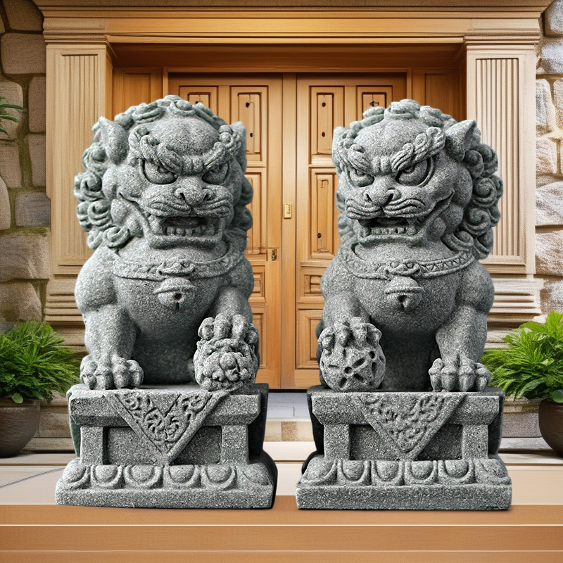 Home Office Feng Shui - sandstone Kirin mascot sculptures and figurines