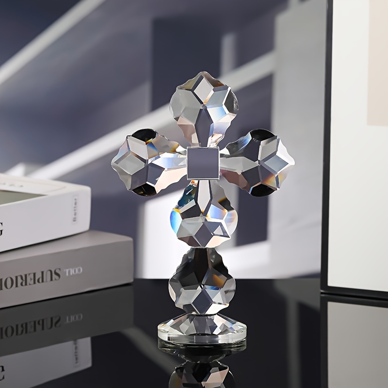 Home Office Feng Shui - Classic Crystal Cross Statue - 1pc