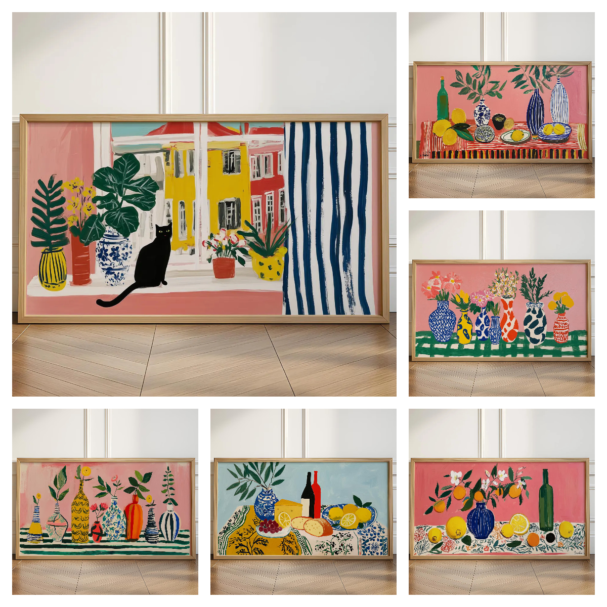 Home Office Youtube - Matisse Series Abstract Black Cat &
