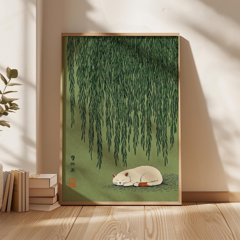 1pc Japanese Cat Under Willow  - Home Office Youtube incelemesi ve fiyatı