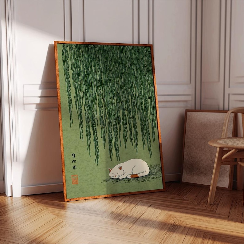 1pc Japanese Cat Under Willow  - Home Office Youtube incelemesi ve fiyatı