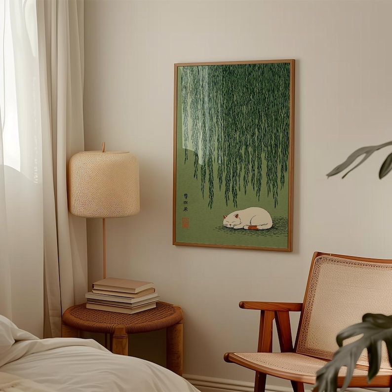 1pc Japanese Cat Under Willow  - Home Office Youtube incelemesi ve fiyatı