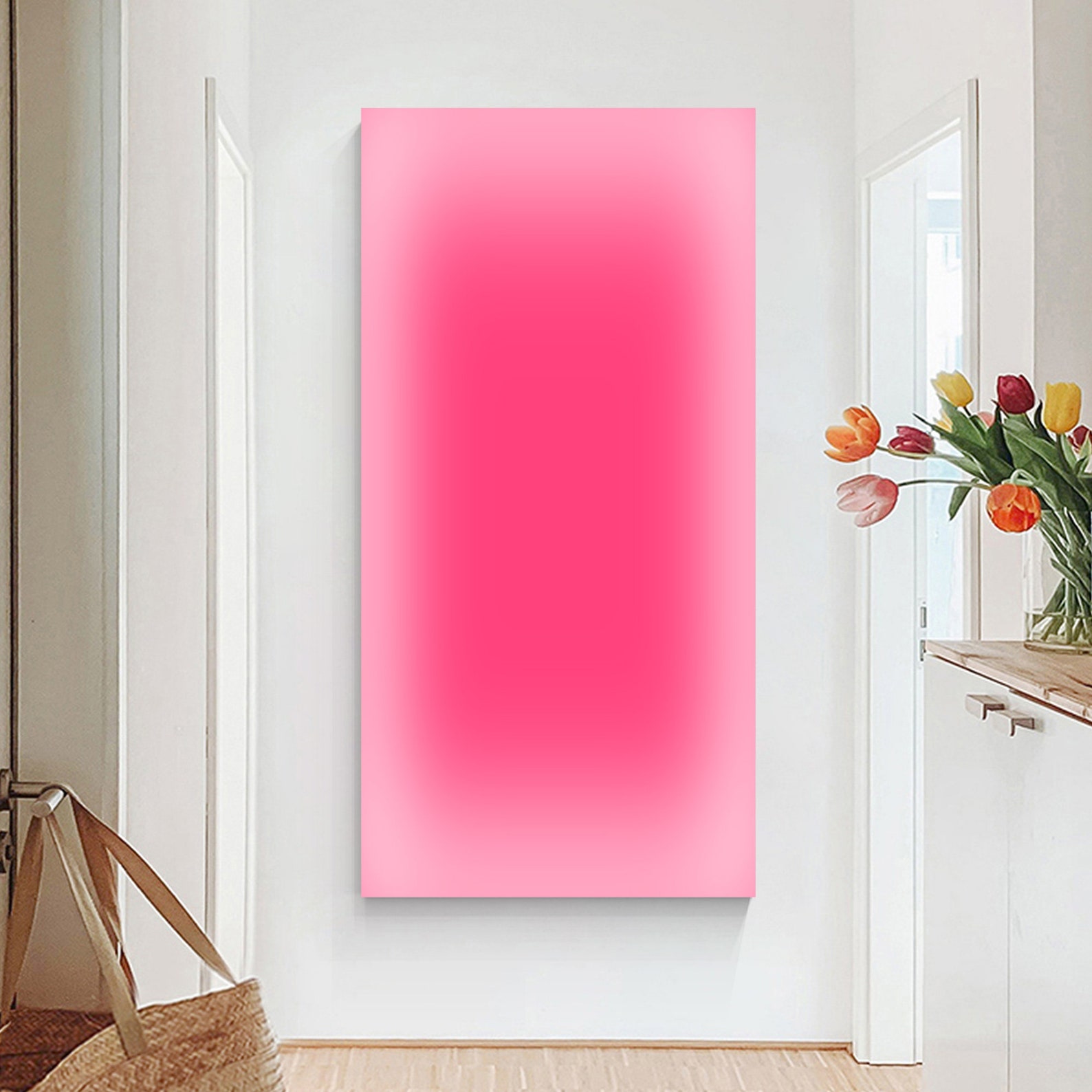 Abstract Pink Ombre Art Neon G - Home Office Youtube incelemesi ve fiyatı