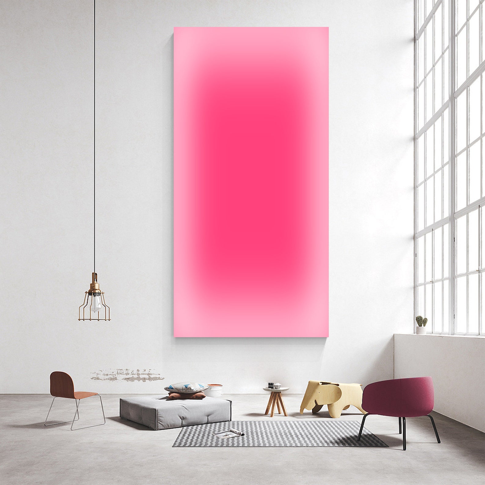 Abstract Pink Ombre Art Neon G - Home Office Youtube incelemesi ve fiyatı