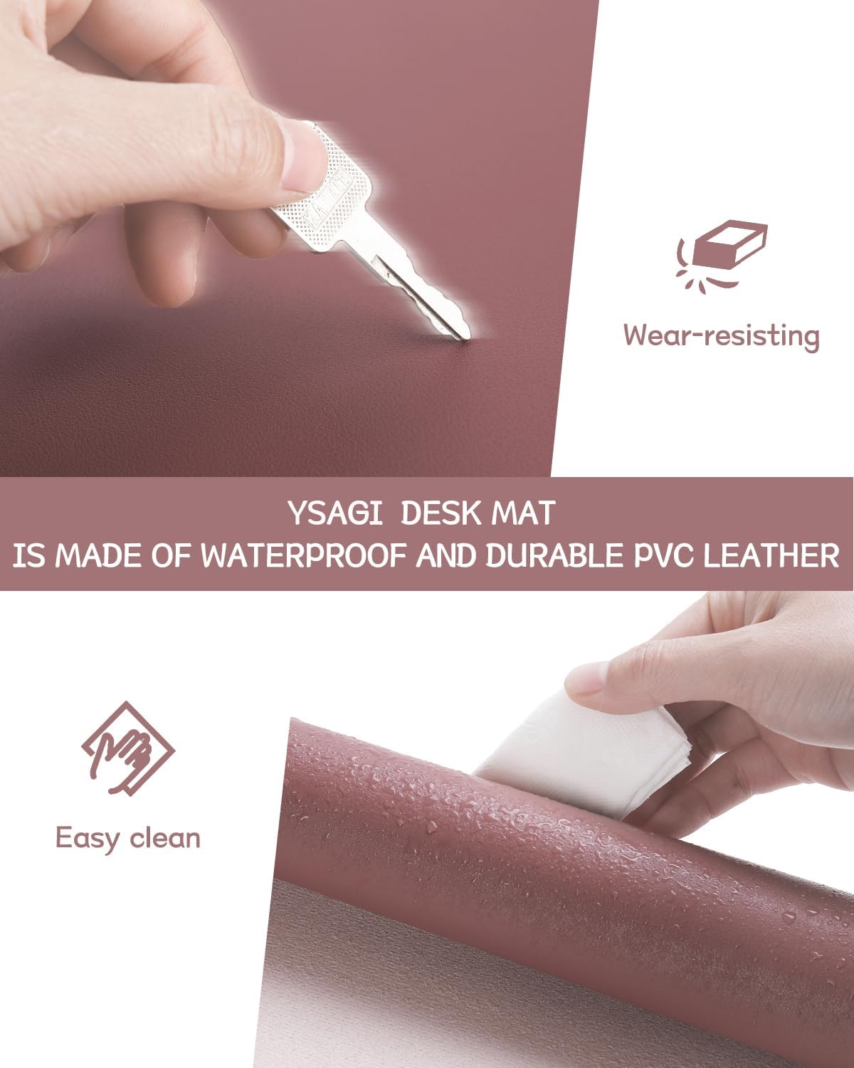 Non-Slip Leather Desk Pad, Wat - Home Office Keyboard incelemesi ve fiyatı