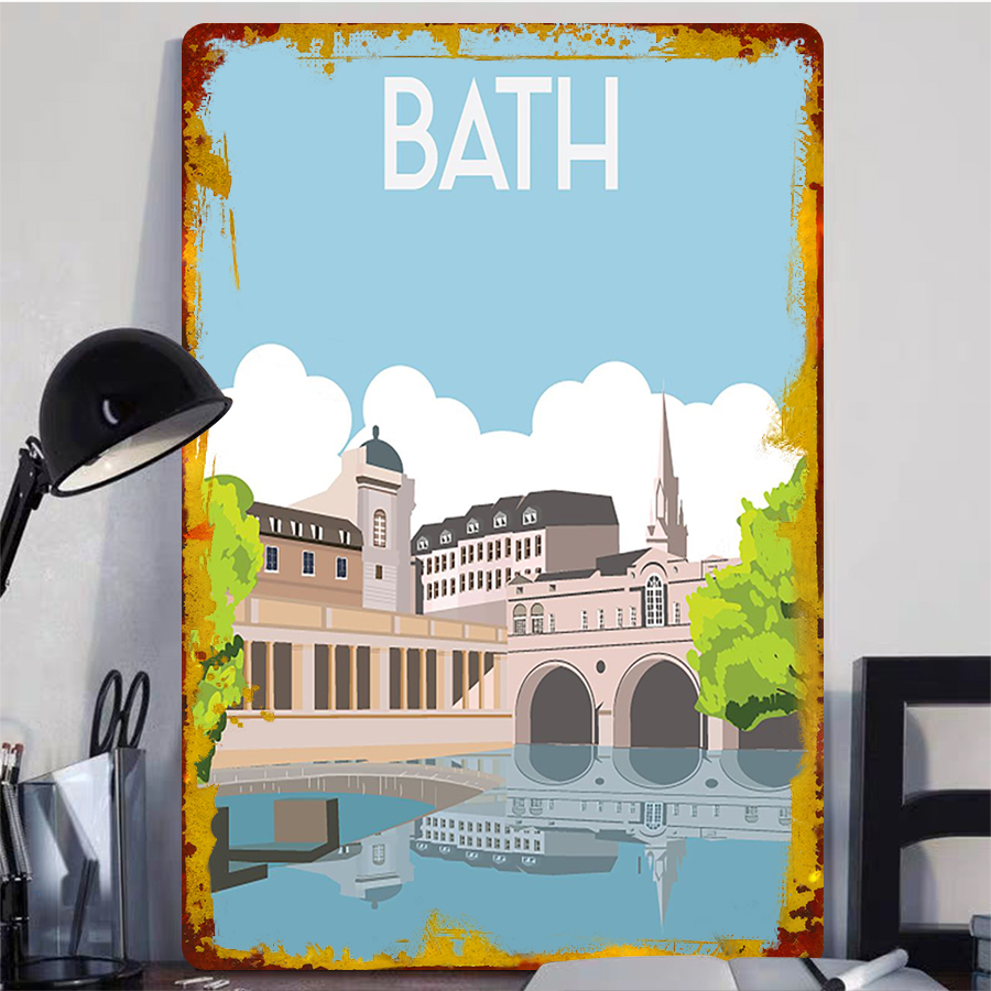 Bath England Cityscape Metal W - Home Office England incelemesi ve fiyatı
