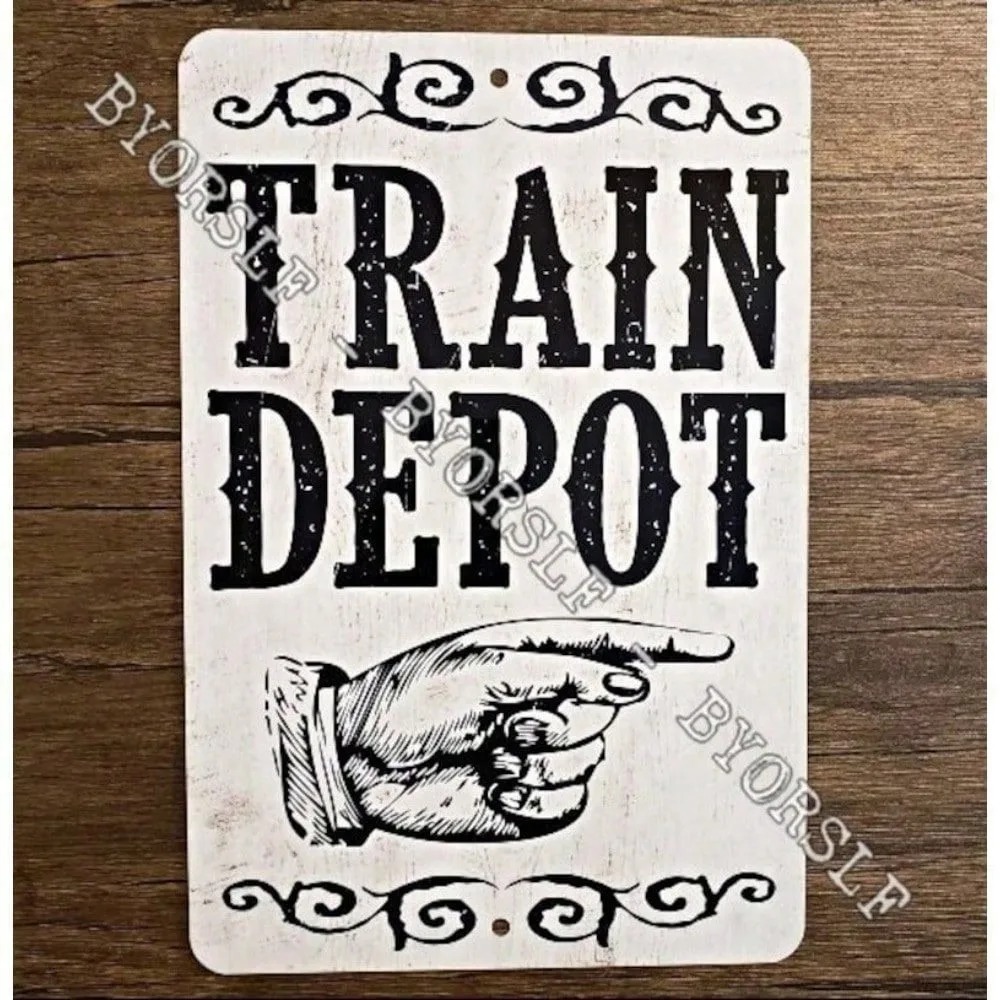 Vintage Retro Train Depot Alum - Home Office Depot incelemesi ve fiyatı