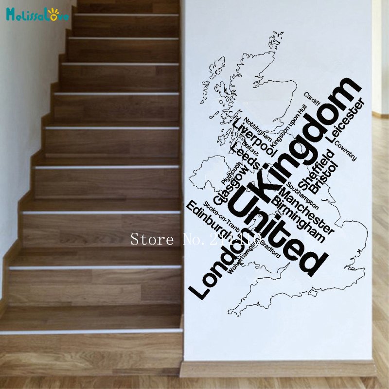 Wall Sticker Map London Unied  - Home Office England incelemesi ve fiyatı