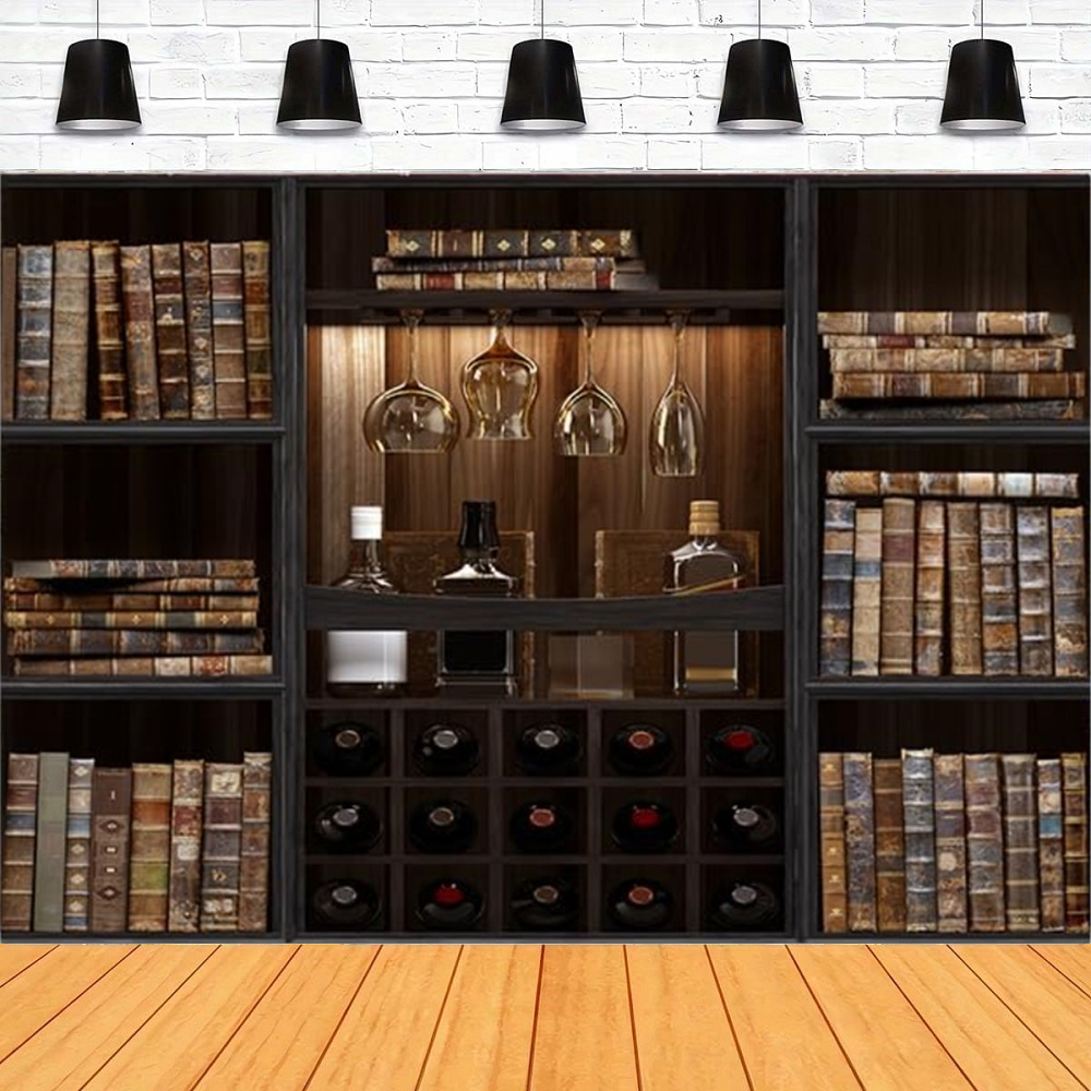 Vintage Bookshelf Photography  - Home Office Zoom Background incelemesi ve fiyatı