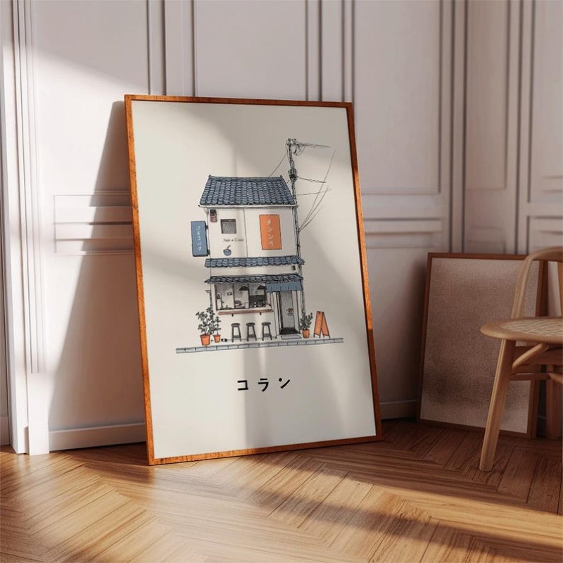 1pc Japanese Ramen Shop Canvas - Home Office Youtube incelemesi ve fiyatı