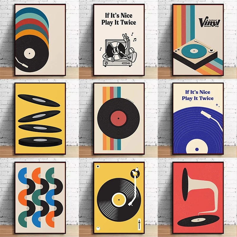 Mid Century Vinyl Record Canva - Home Office Youtube incelemesi ve fiyatı