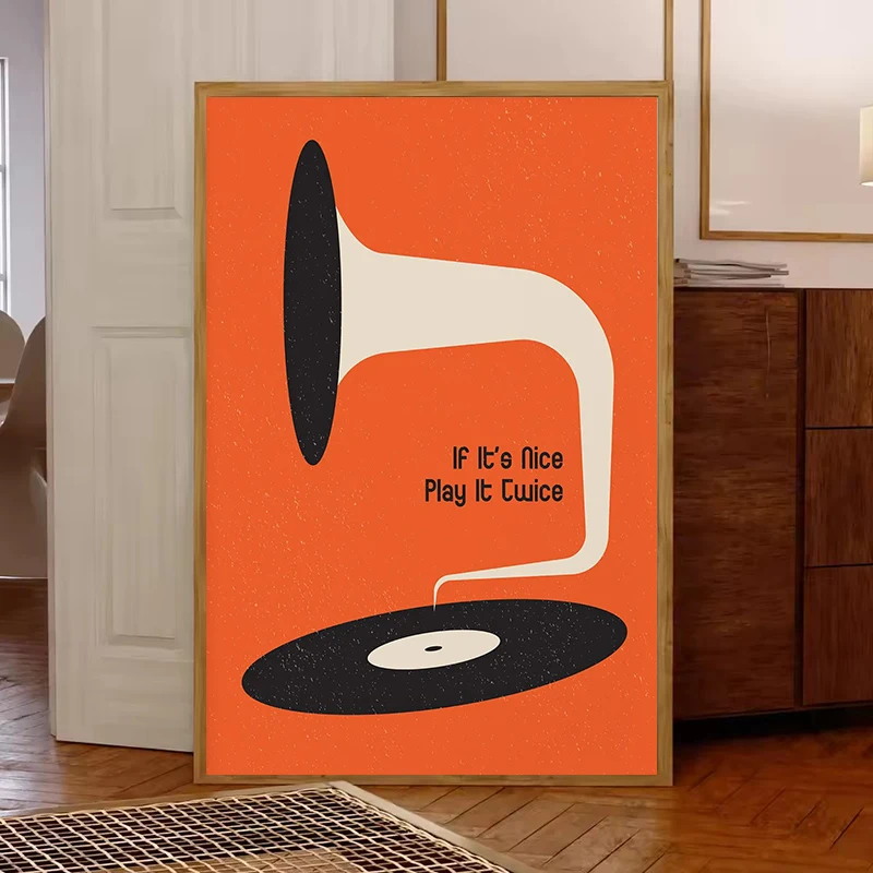 Mid Century Vinyl Record Canva - Home Office Youtube incelemesi ve fiyatı