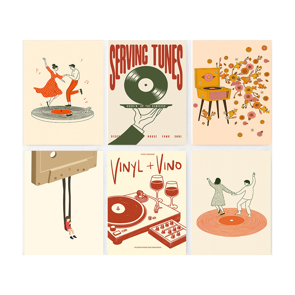 1pc Vintage Music Canvas Poste - Home Office Youtube incelemesi ve fiyatı