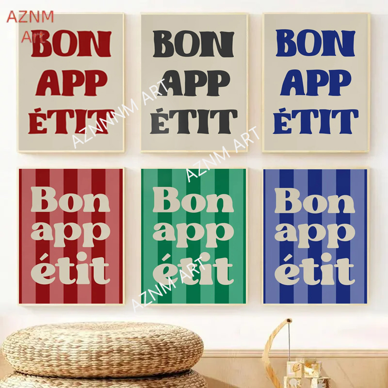1pc Bon Appetit Art Poster Fre - Home Office Quotes incelemesi ve fiyatı