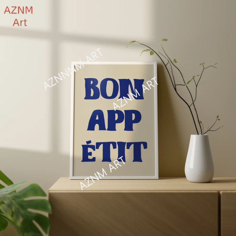 1pc Bon Appetit Art Poster Fre - Home Office Quotes incelemesi ve fiyatı