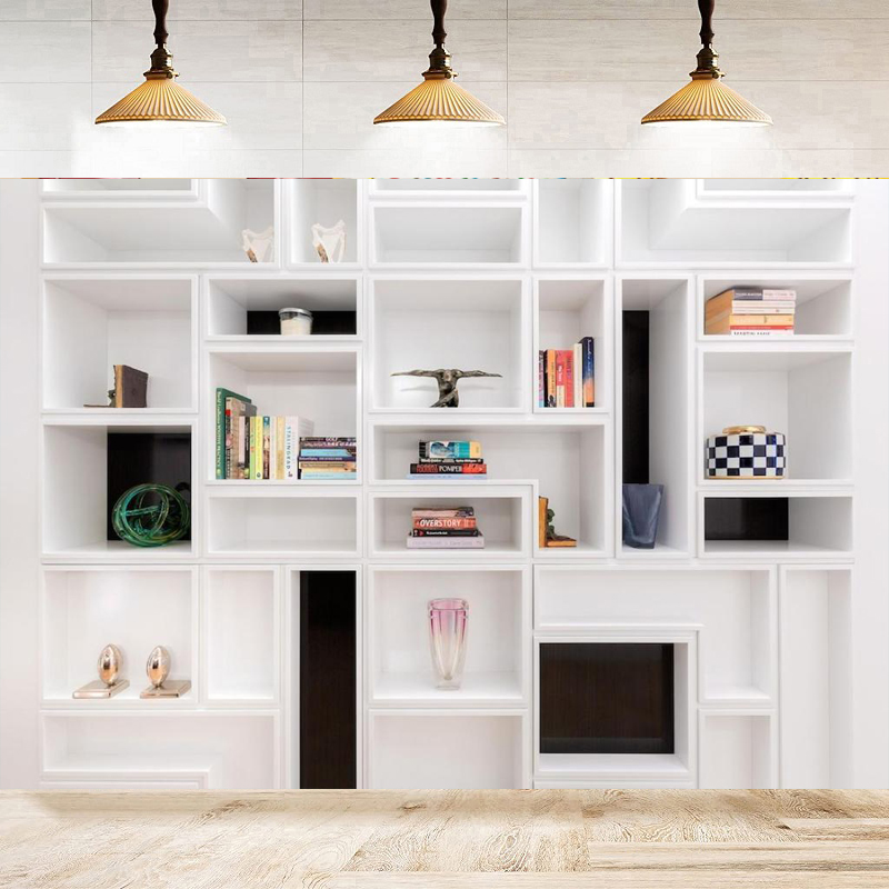 White Bookshelf Photography Ba - Home Office Zoom Background incelemesi ve fiyatı