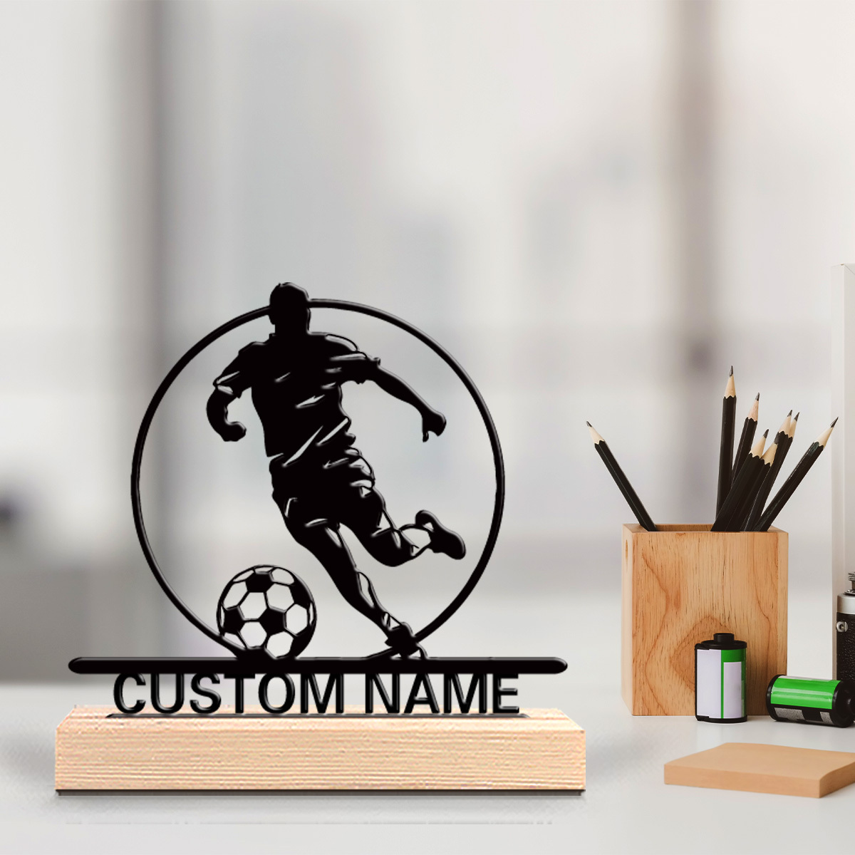 Custom Soccer Player Metal Sta - Home Office Design incelemesi ve fiyatı