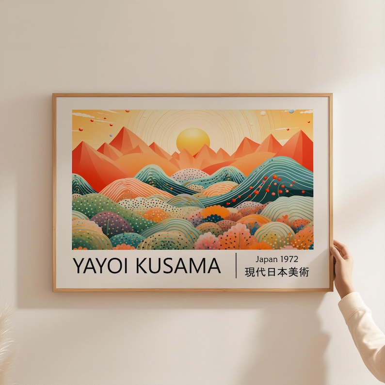 1pc Yayoi Kusama Abstract Land - Home Office Youtube incelemesi ve fiyatı