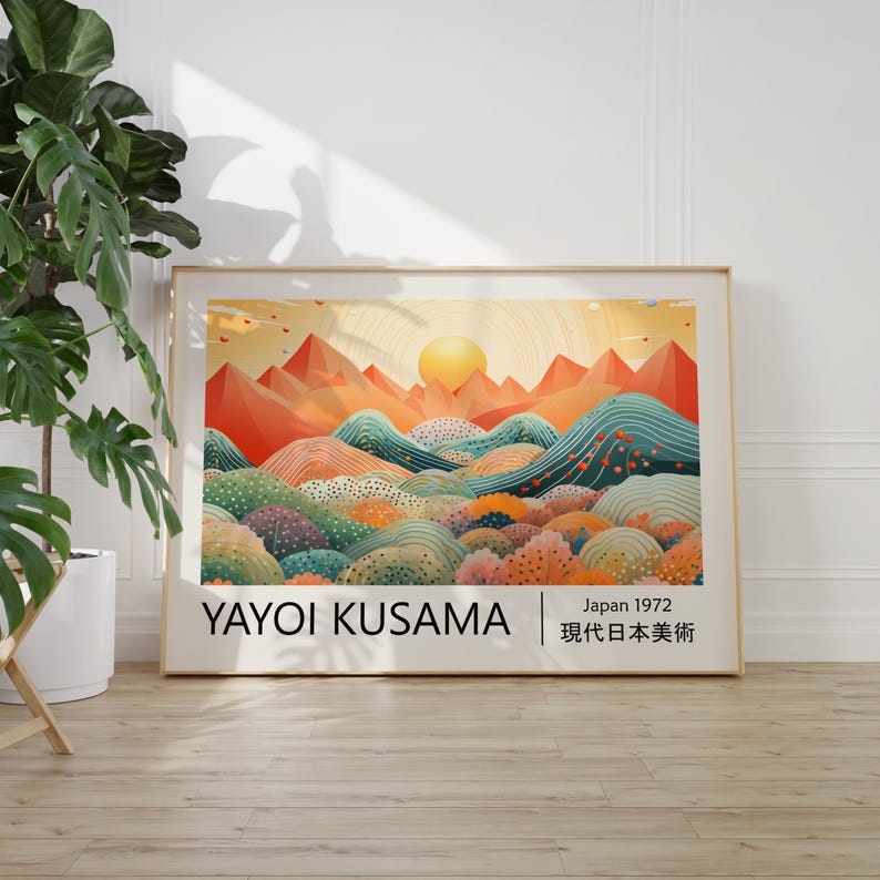 1pc Yayoi Kusama Abstract Land - Home Office Youtube incelemesi ve fiyatı