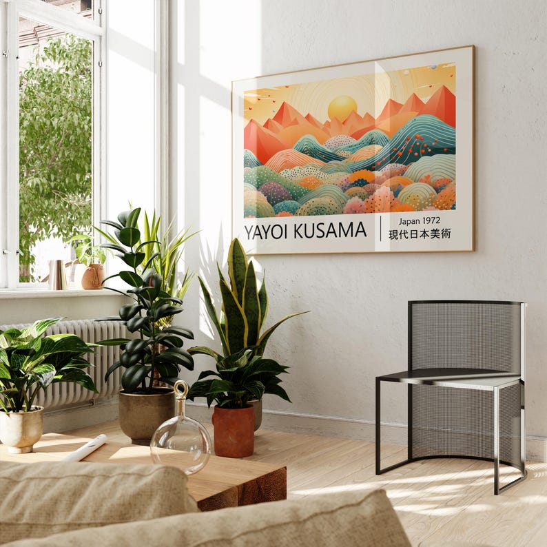 1pc Yayoi Kusama Abstract Land - Home Office Youtube incelemesi ve fiyatı