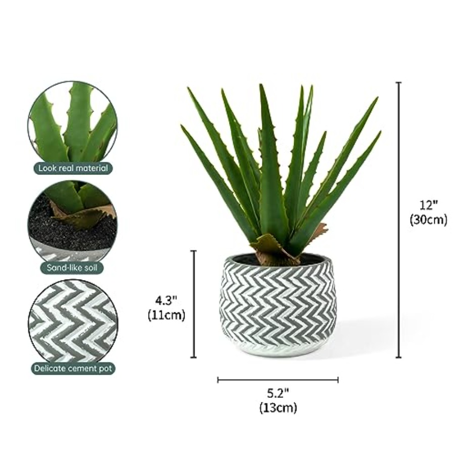 12 Artificial Aloe Vera Potted - Home Office Depot incelemesi ve fiyatı