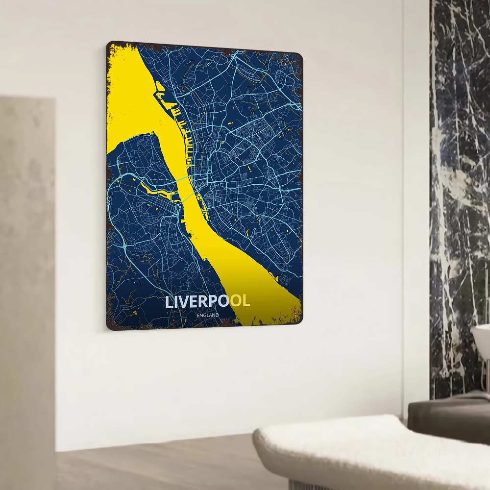 Liverpool England City Map Met - Home Office England incelemesi ve fiyatı