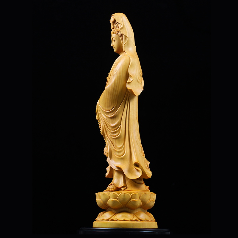Natural Cypress Guanyin  Buddh - Home Office Feng Shui incelemesi ve fiyatı