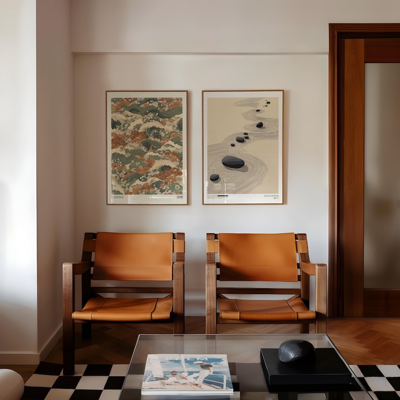 2pcs Japandi Zen Canvas Wall A - Home Office Youtube incelemesi ve fiyatı