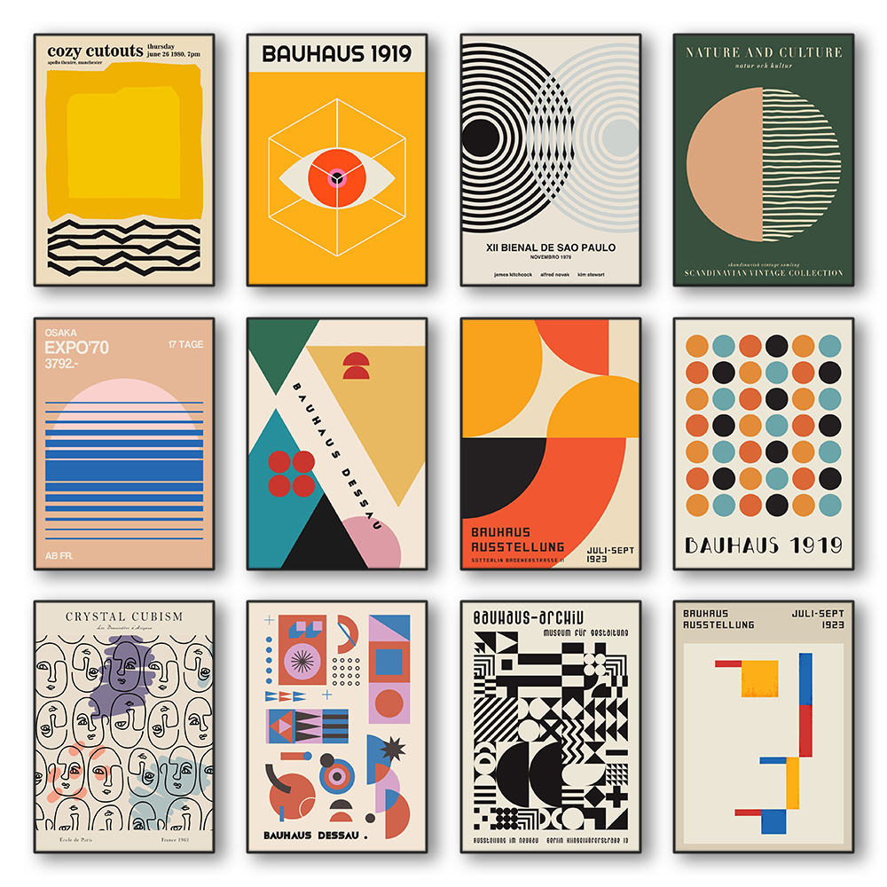 Modern Abstract Bauhaus Archit - Home Office Youtube incelemesi ve fiyatı