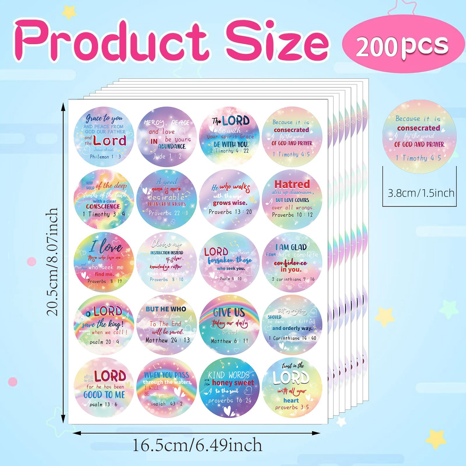 200 Pcs Christian Religious St - Home Office Quotes incelemesi ve fiyatı