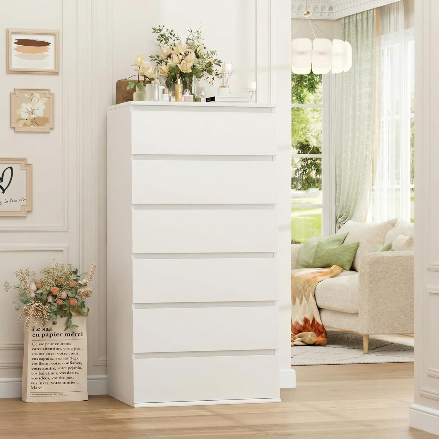Modern Tall White Wooden Dress - Home Office Design incelemesi ve fiyatı