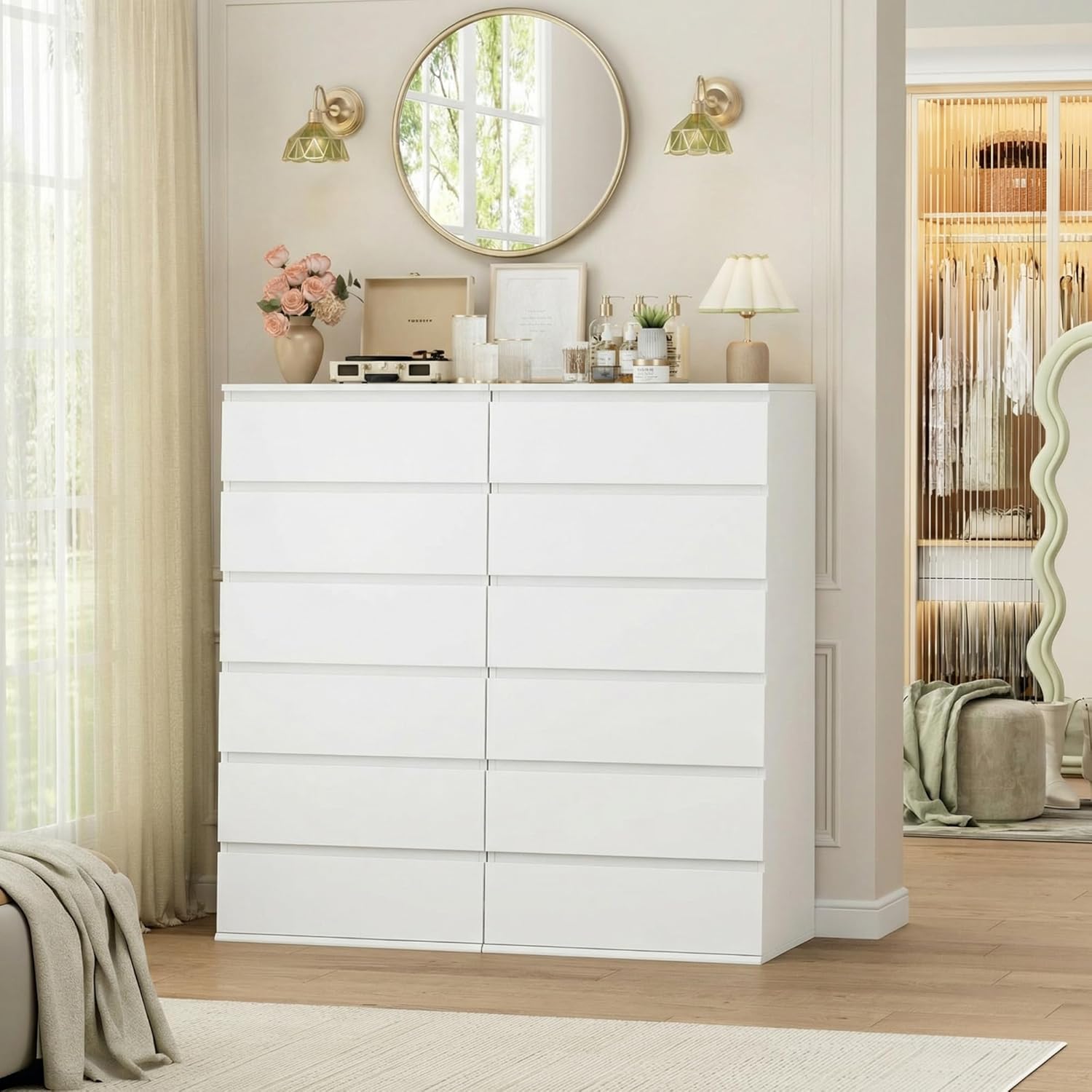 Modern Tall White Wooden Dress - Home Office Design incelemesi ve fiyatı