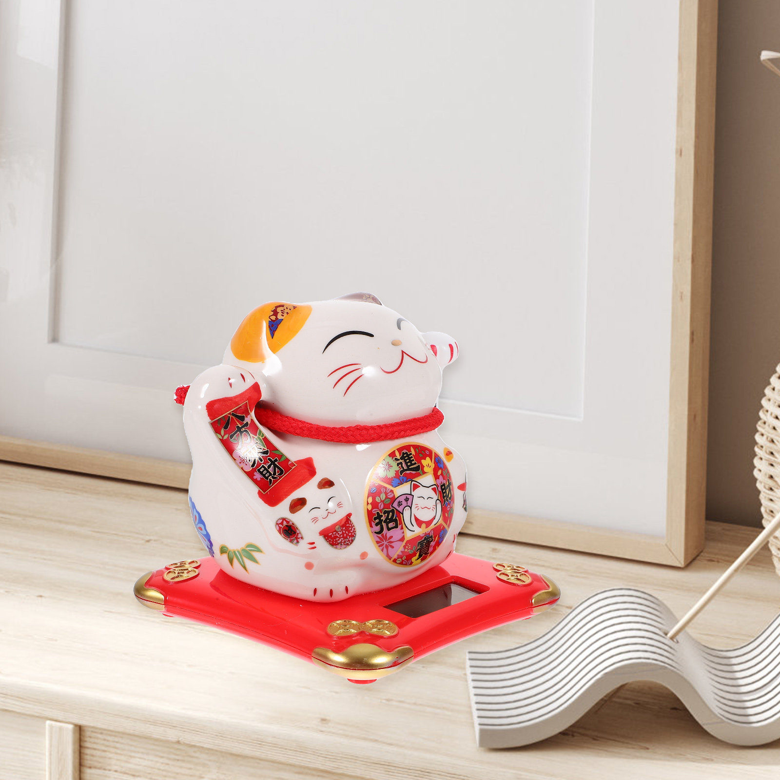 Solar Powered Cat Waving Arm O - Home Office Feng Shui incelemesi ve fiyatı