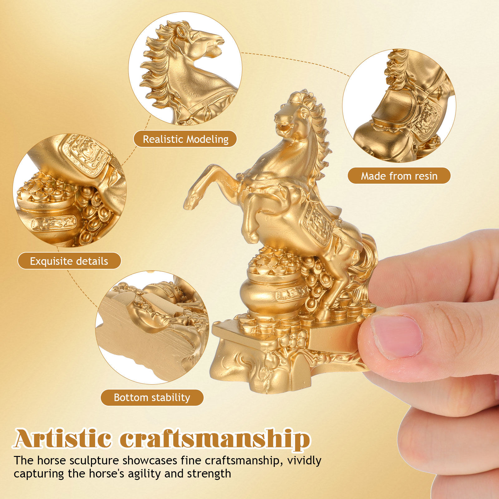 Vintage Resin Feng Shui Horse  - Home Office Feng Shui incelemesi ve fiyatı