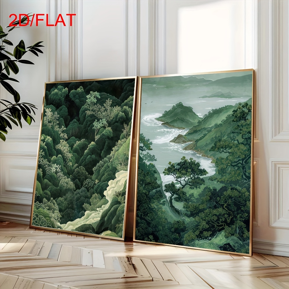 2pcs Modern Green Forest Mount - Home Office Youtube incelemesi ve fiyatı