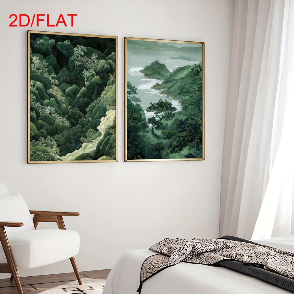 2pcs Modern Green Forest Mount - Home Office Youtube incelemesi ve fiyatı