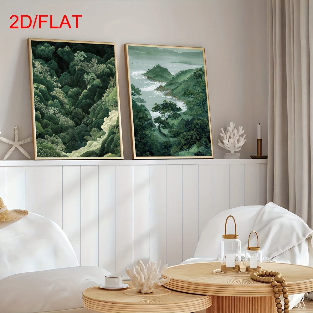 2pcs Modern Green Forest Mount - Home Office Youtube incelemesi ve fiyatı