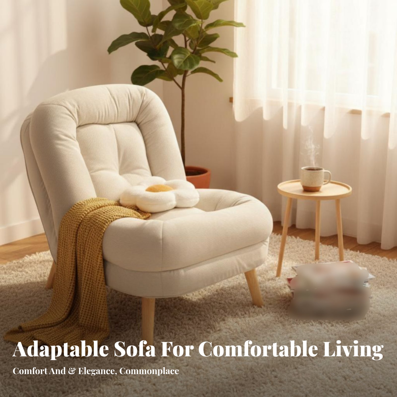 Plush Cocoon Chair Soft and Co - Home Office With Sofa incelemesi ve fiyatı