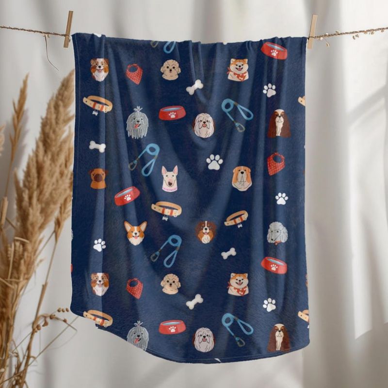 VIKAMA Dog Print Flannel Blank - Home Office With Sofa incelemesi ve fiyatı