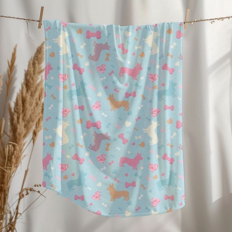 VIKAMA Dog Print Flannel Blank - Home Office With Sofa incelemesi ve fiyatı